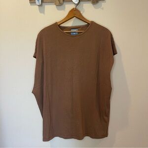 C2H4 Brown Oversized T-Shirt Size L